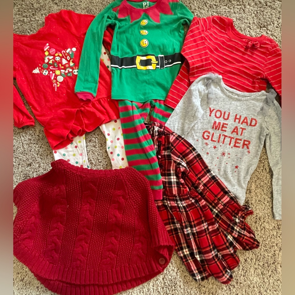 3T toddler girls Holiday/Christmas bundle | 8 pieces total - Picture 1 of 10